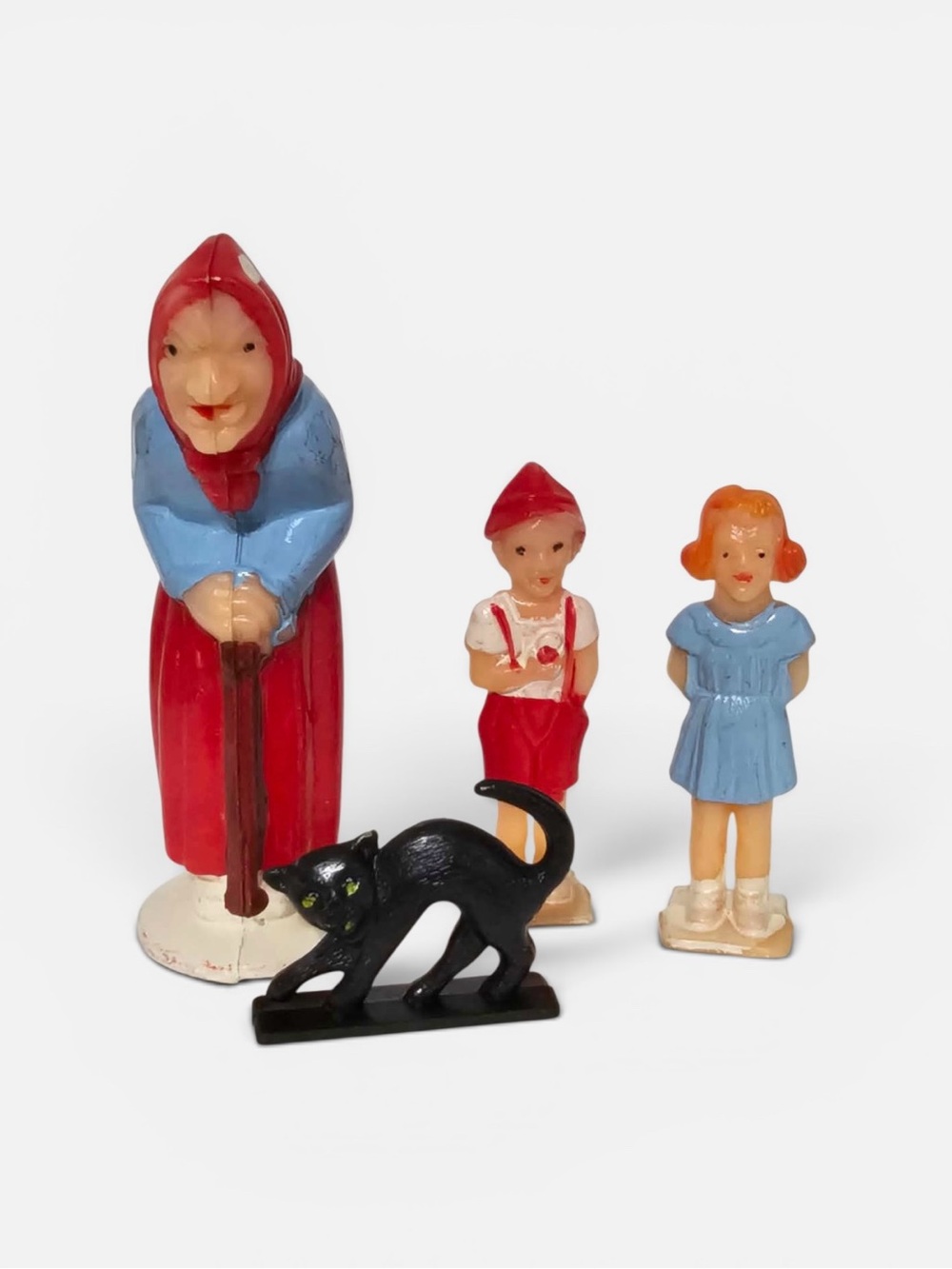 Vintage 60’s Hansel and Gretel Celluloid Figurine Set - Complete